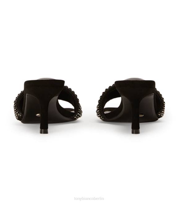 niedrige Absätze| de Tony Bianco Frauen Amos Heels schwarzer Kristall/schwarzes Wildleder 4624292